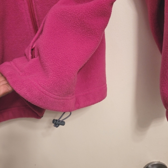 COLUMBIA Women's 2X plus size Fuchsia Pink full zip warm cozy fleece jacket - Picture 4 of 13